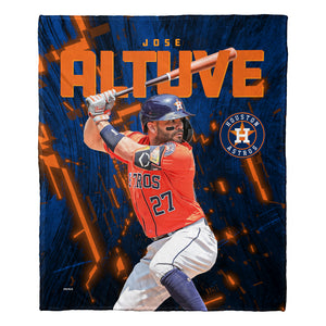 MLB Houston Astros Jose Altuve Silk Touch Throw Blanket 50x60 Inches