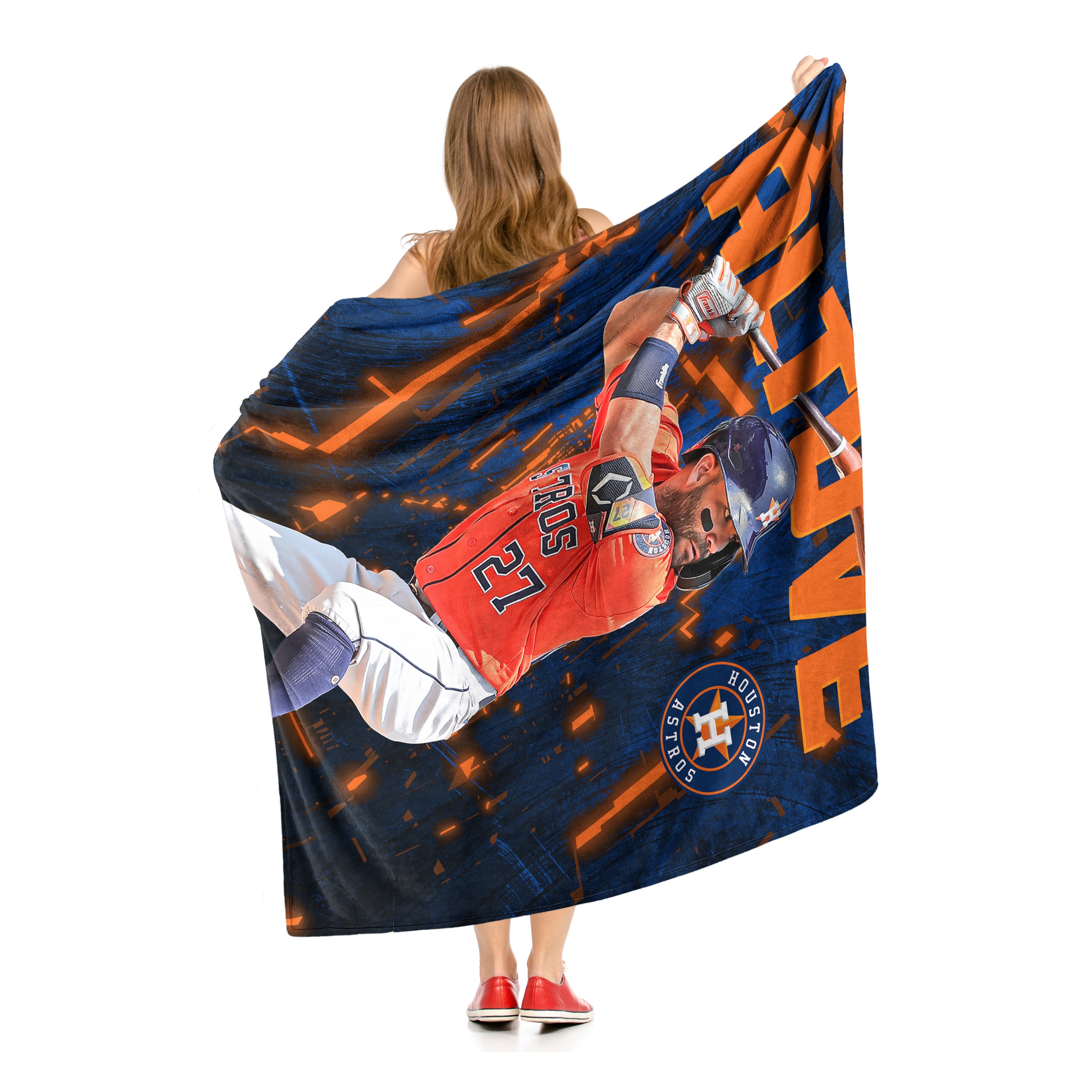 MLB Houston Astros Jose Altuve Silk Touch Throw Blanket 50x60 Inches