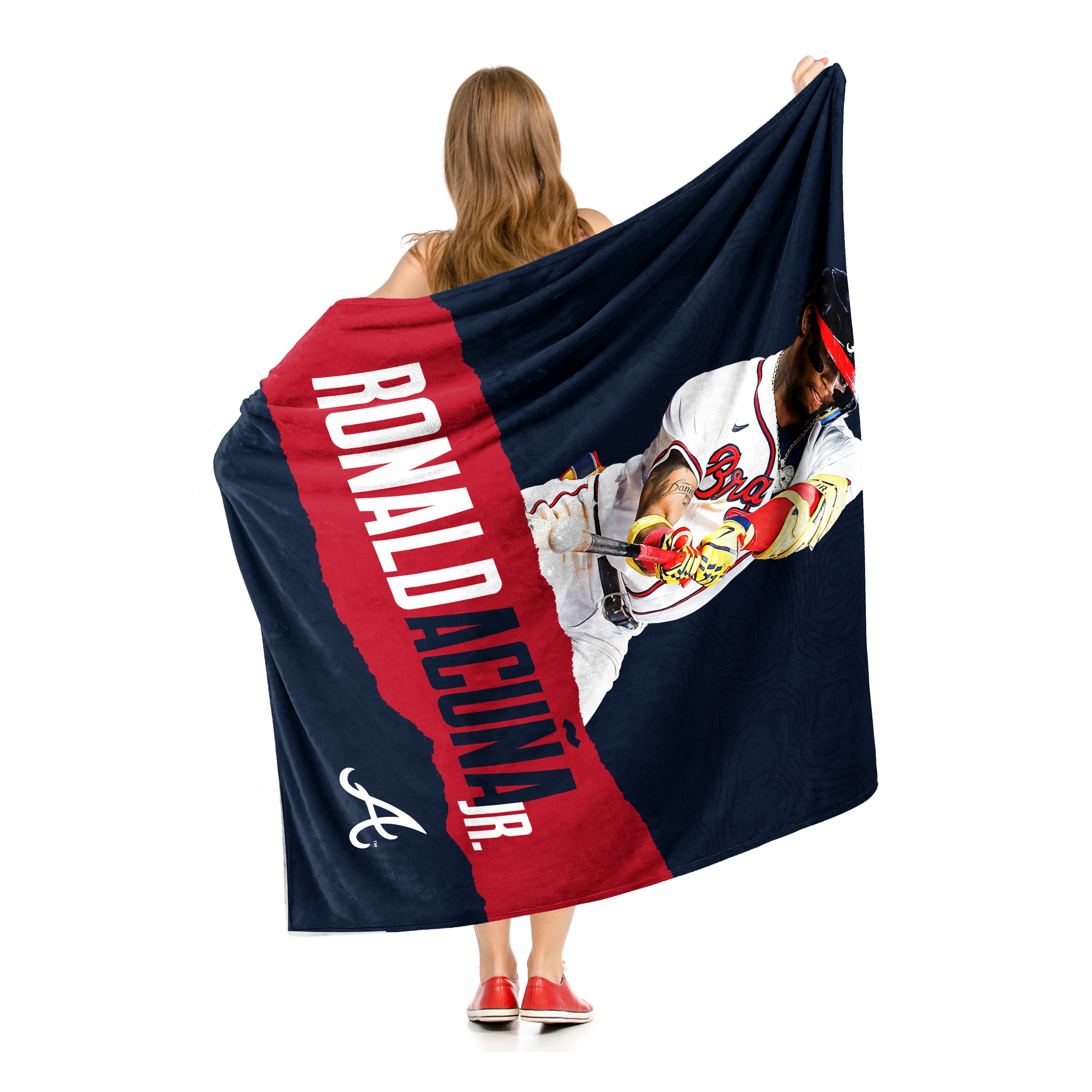 MLB Braves Ronald Acuna Jr. Silk Touch Throw Blanket 50x60 Inches