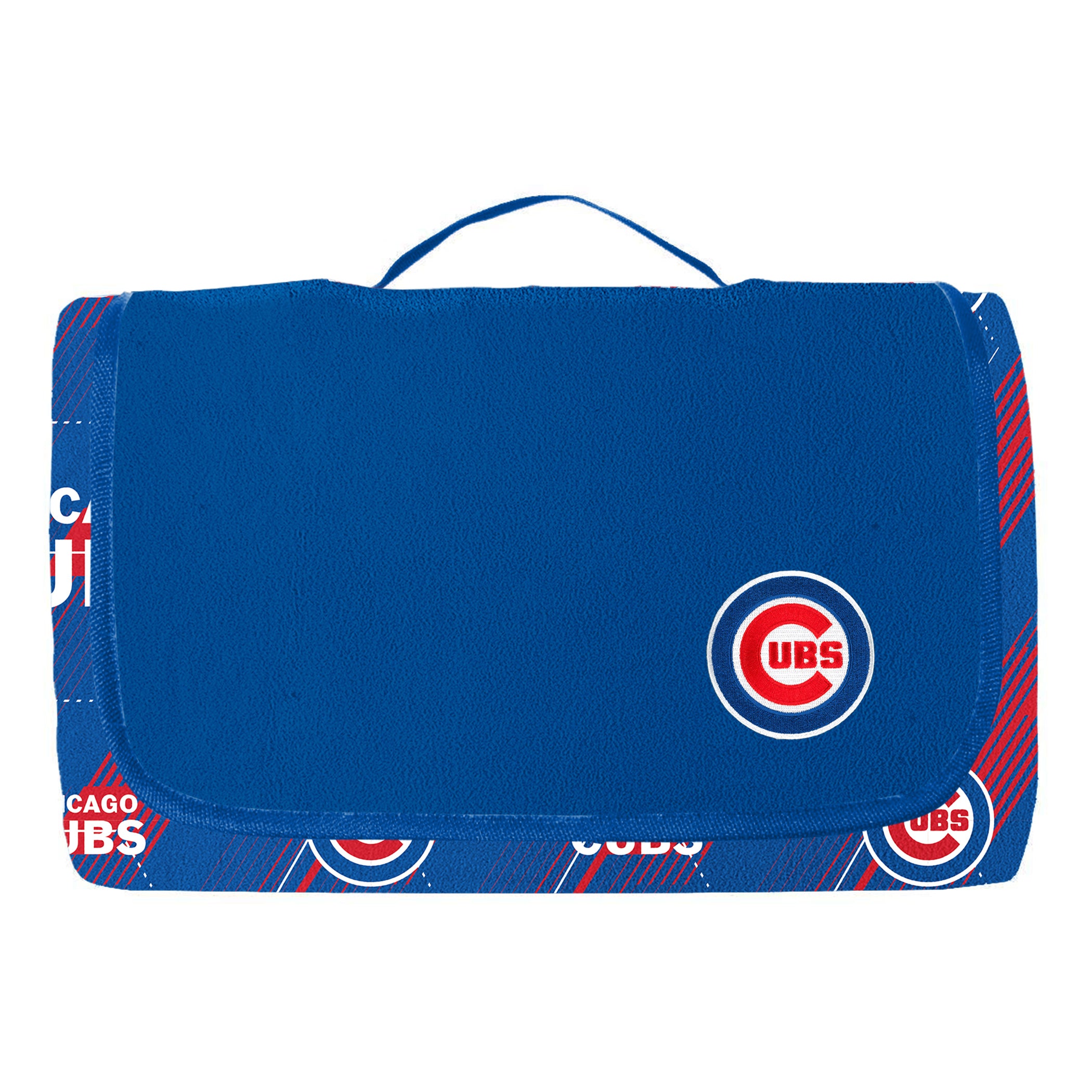 MLB Chicago Cubs Hex Stripe Picnic Blanket 55 x 70 Inches