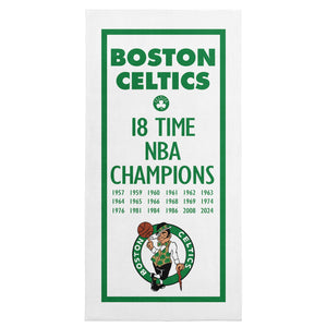 NBA Boston Celtics 2024 NBA Multi Champs Lucky Beach Towel 30x60 Inches