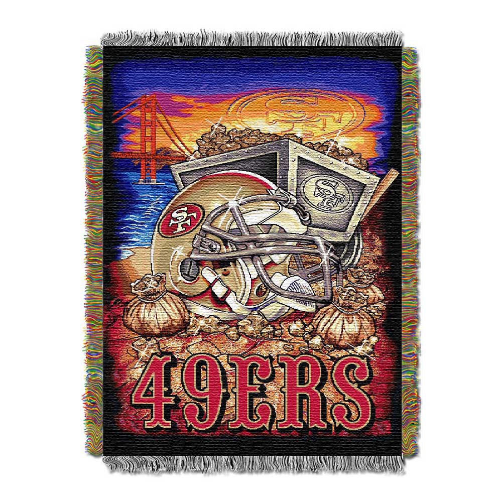 NFL San Francisco 49ers Home Field Advantage Tapestry Blanket 48x60 Inches