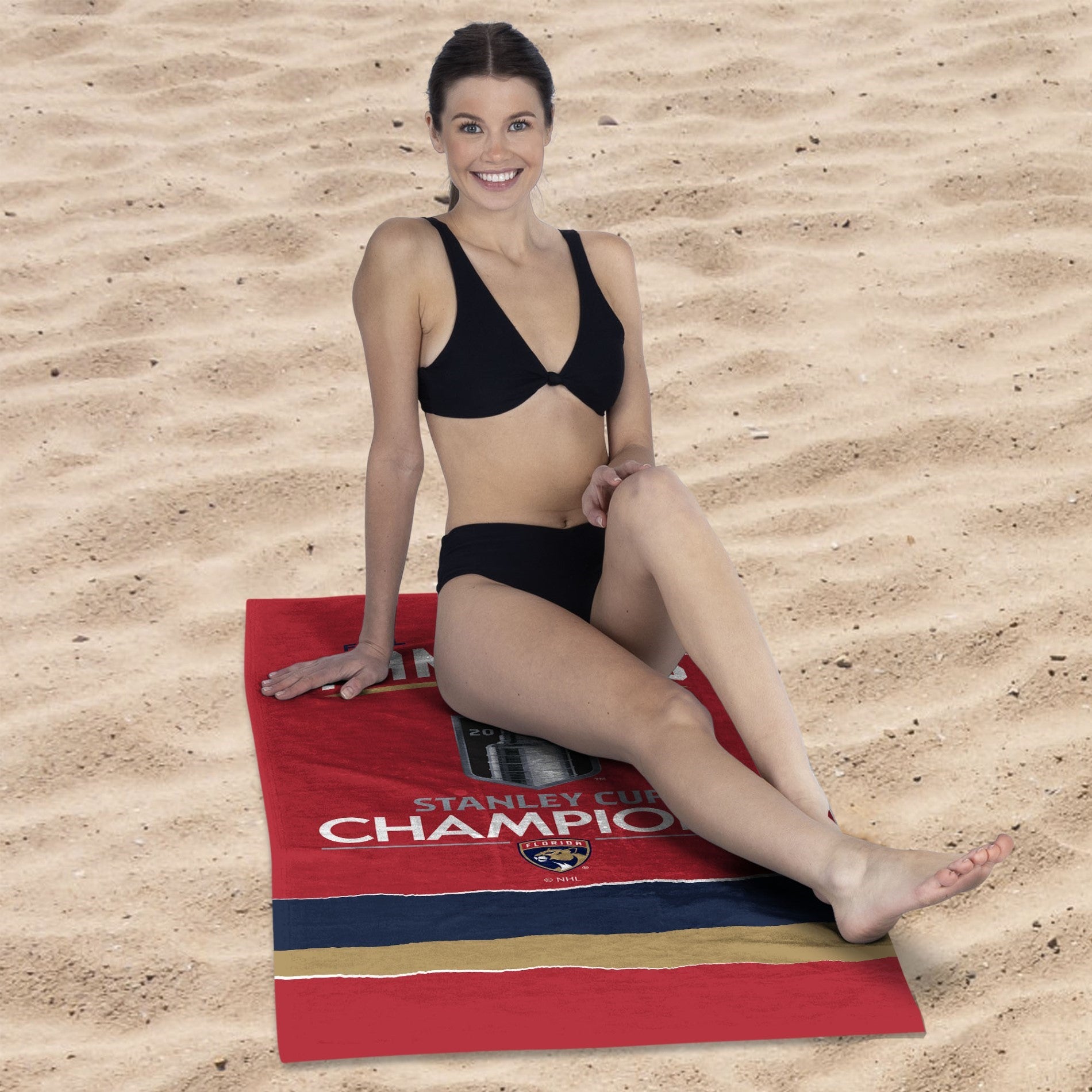 NHL Florida Panthers Comp Time Beach Towel 30x60 Inches
