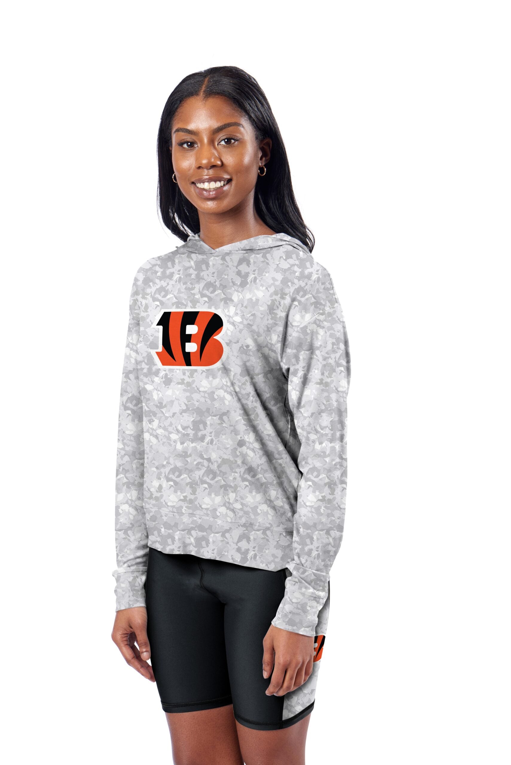 Cincinnati Bengals Certo Women's Session Pullover Hoodie - Gray