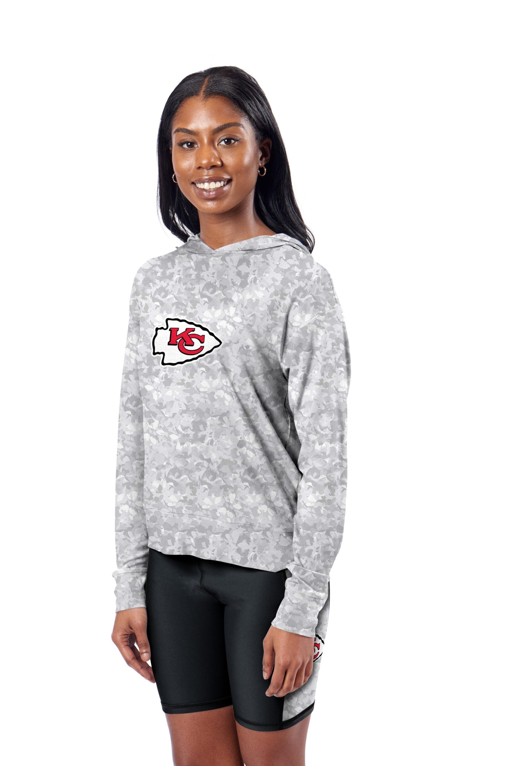 Kansas City Chiefs Certo Women's Session Pullover Hoodie - Gray