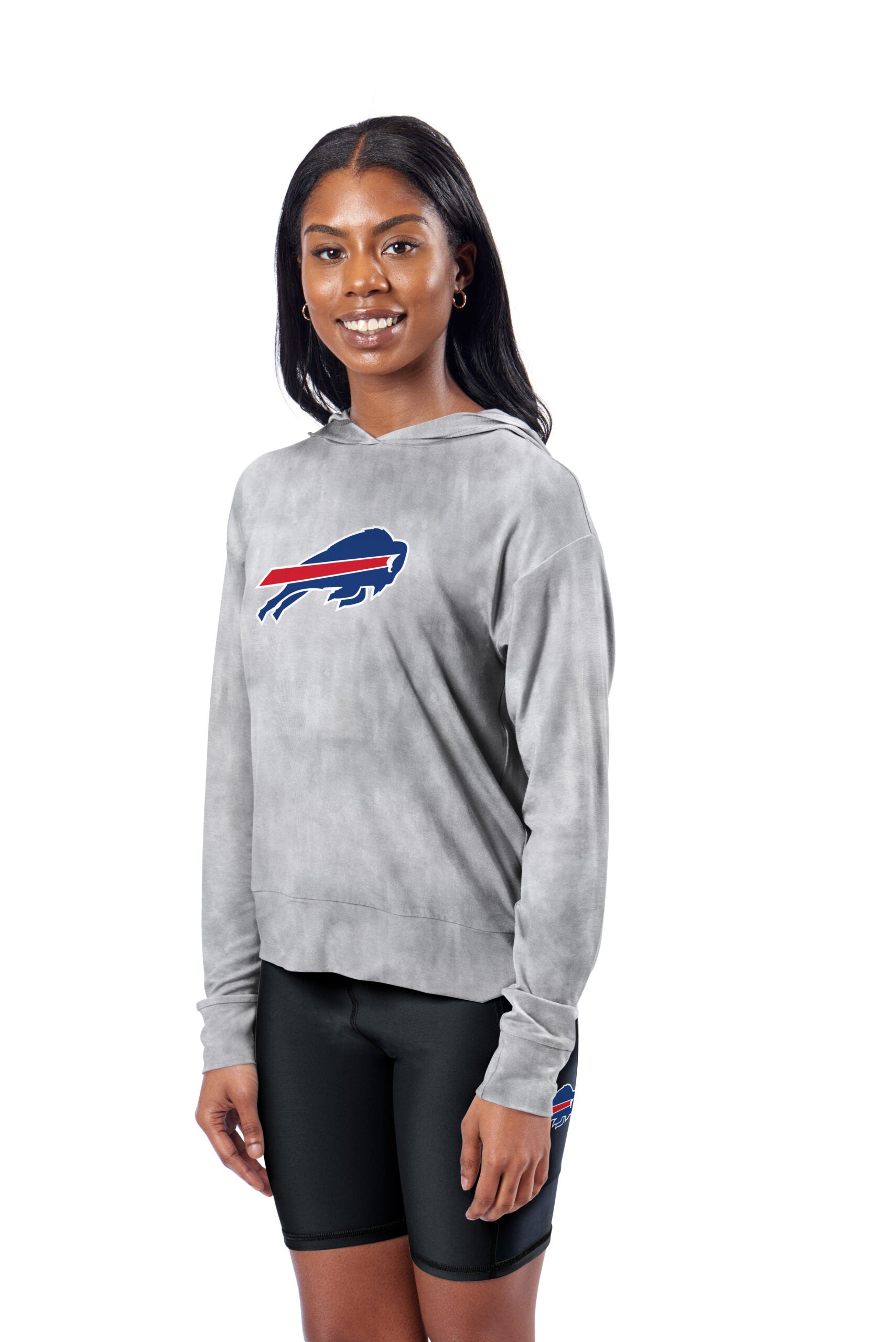 Buffalo Bills Certo Women's Session Pullover Hoodie - Gray