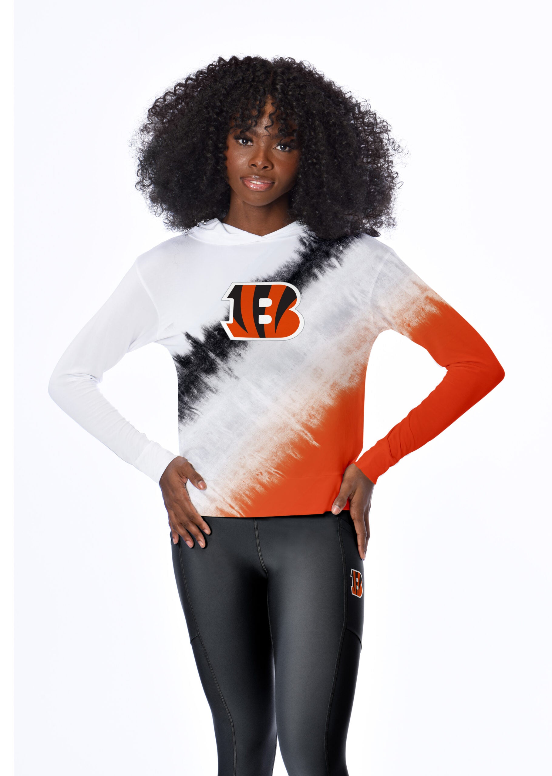 Cincinnati Bengals Certo Women's Rundown Lightweight Pullover Hoodie - White