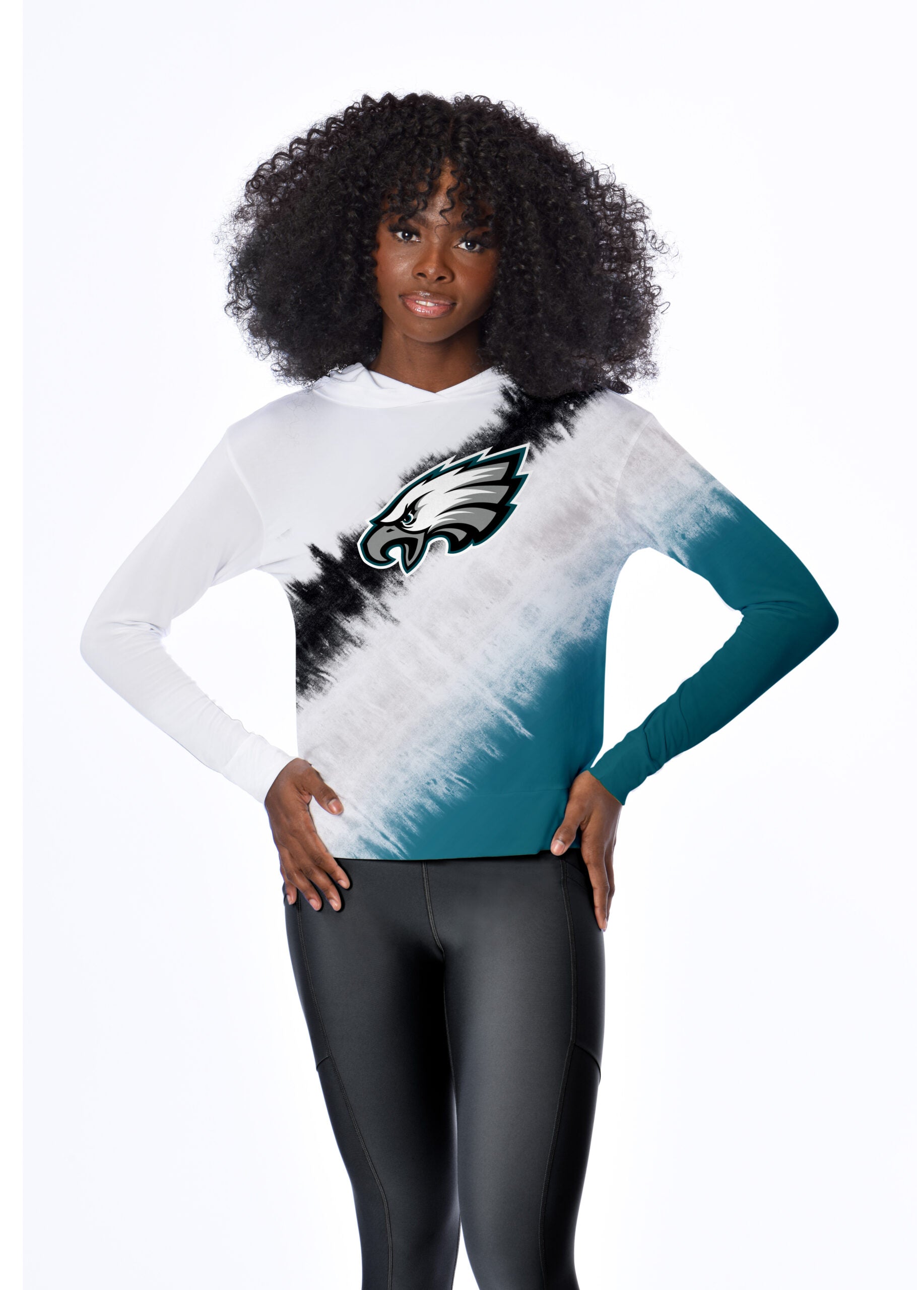 Philadelphia Eagles Certo Women's Rundown Lightweight Pullover Hoodie - White