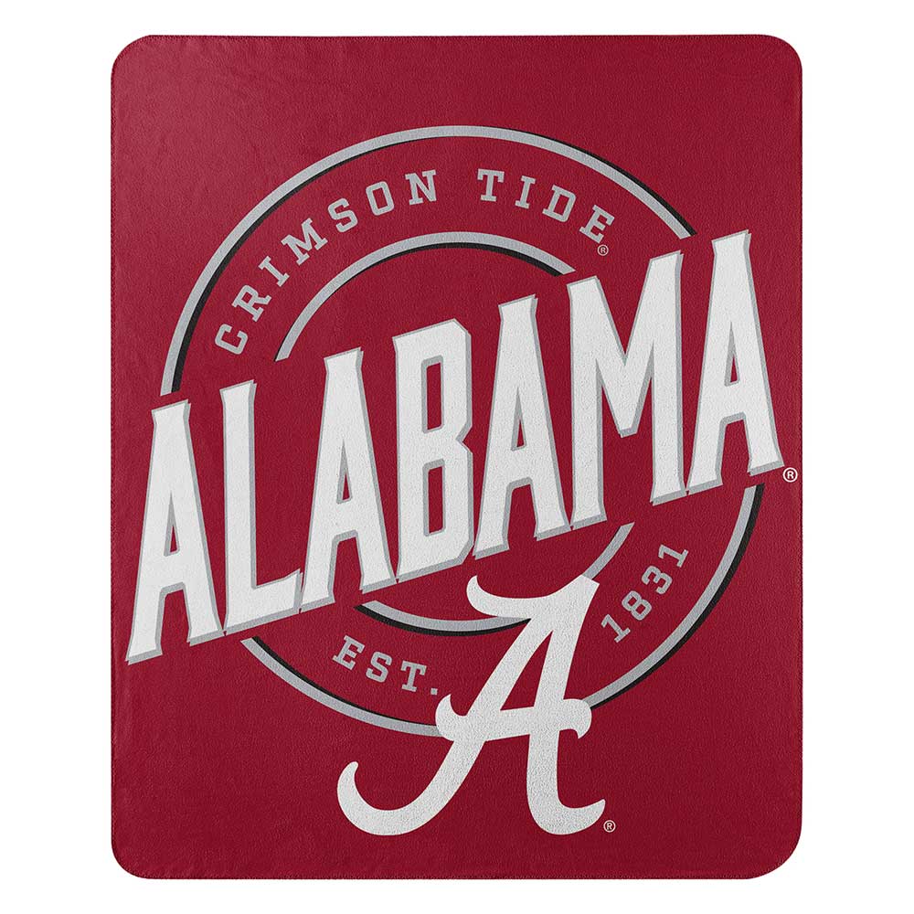 NCAA Alabama Crimson Tide Campaign Fleece Throw Blanket 50x60 Inches