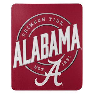 NCAA Alabama Crimson Tide Campaign Fleece Throw Blanket 50x60 Inches