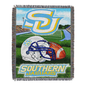 NCAA Southern Jaguars Homefield Advantage Woven Tapestry Throw Blanket 48x60 Inches