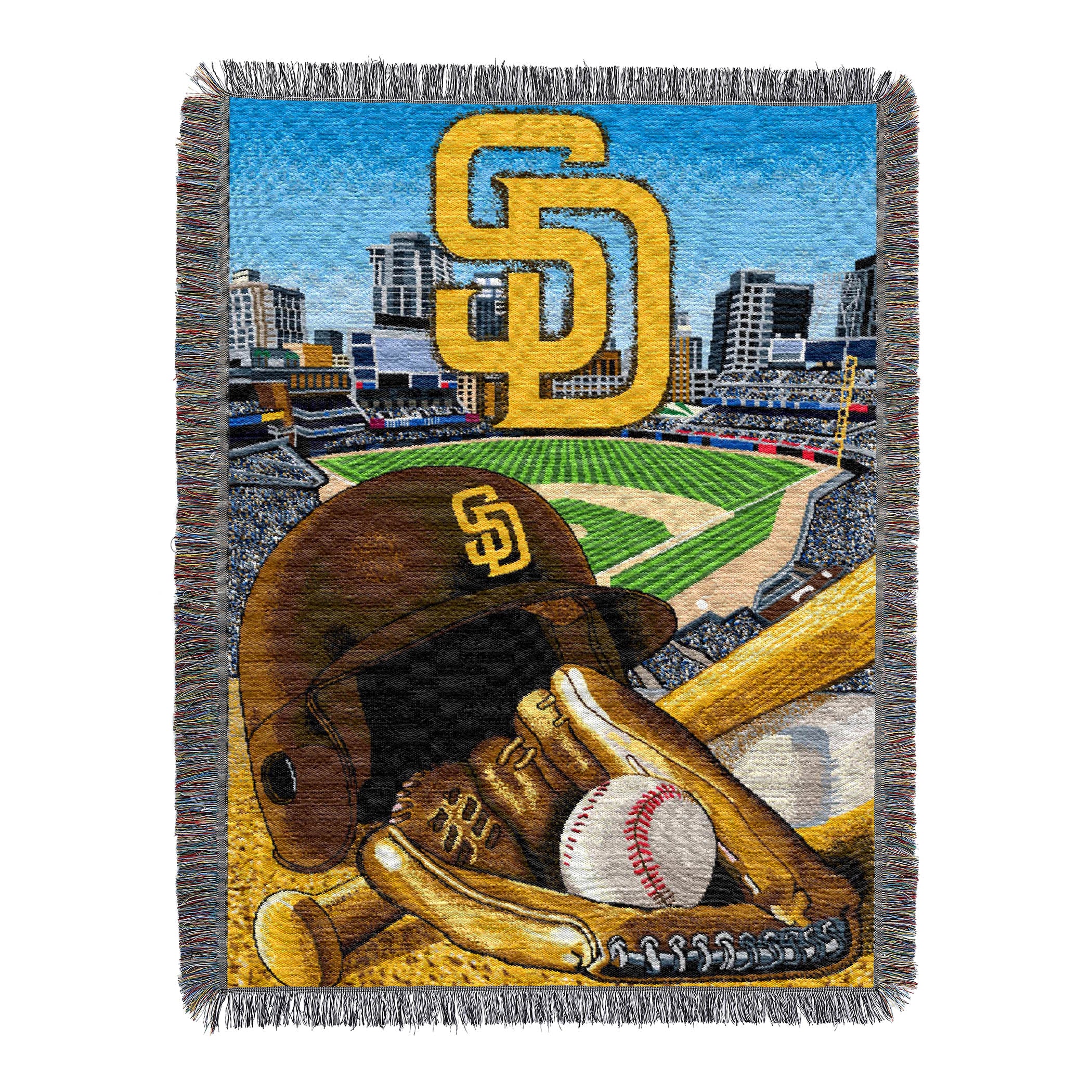 MLB San Diego Padres Homefield Advantage Tapestry Throw Blanket 48x60 Inches