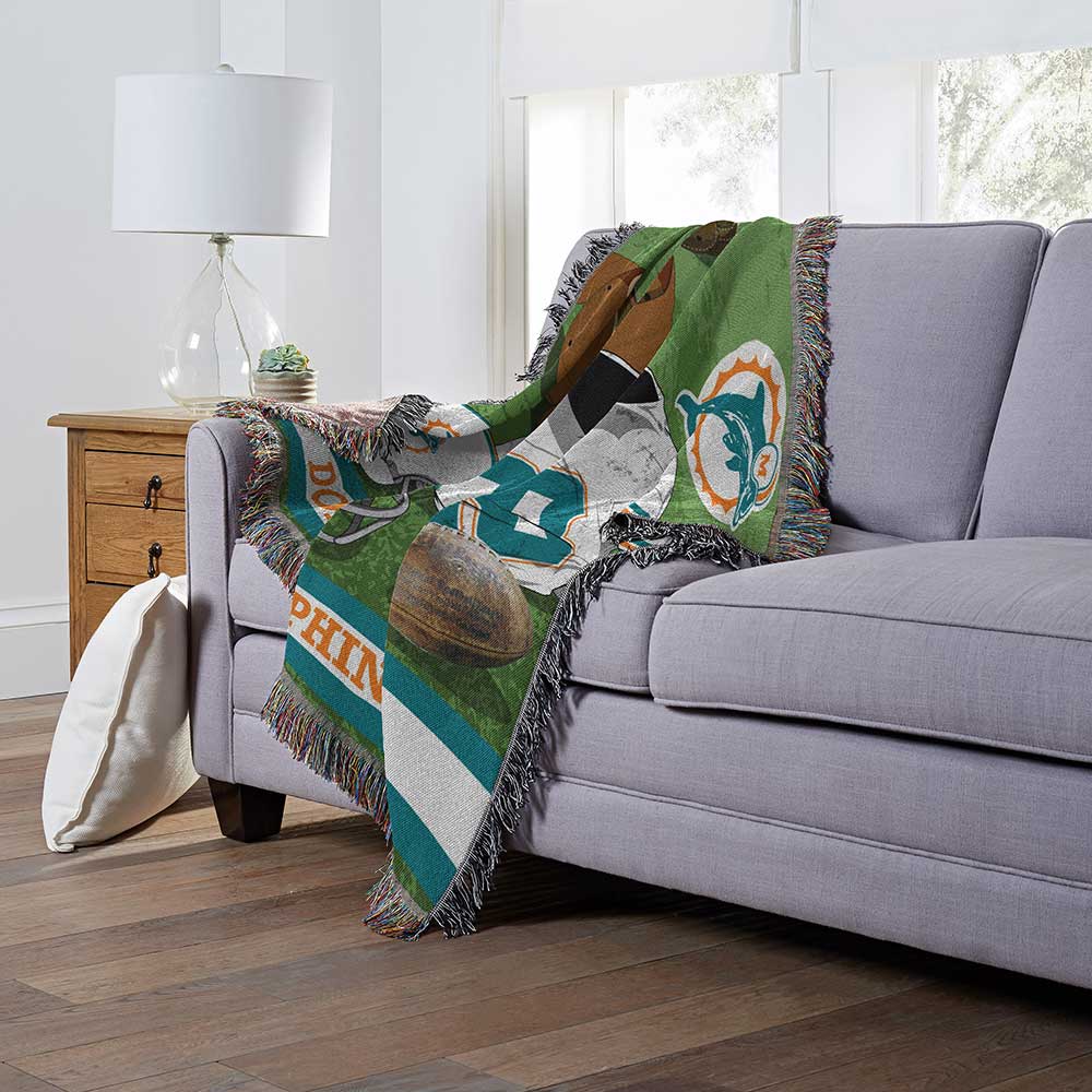 Miami Dolphins Throw Blanket/Wall Hanging online Rug 8’x4’ feet