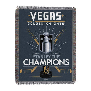 NHL Vegas Golden Knights 2023 Stanley Cup Champions Woven Tapestry Wall Hanging 48x60 Inches