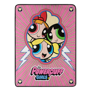 Cartoon Network Powerpuff Girls Peeking Puffs Micro Raschel Throw 46x60 Inches