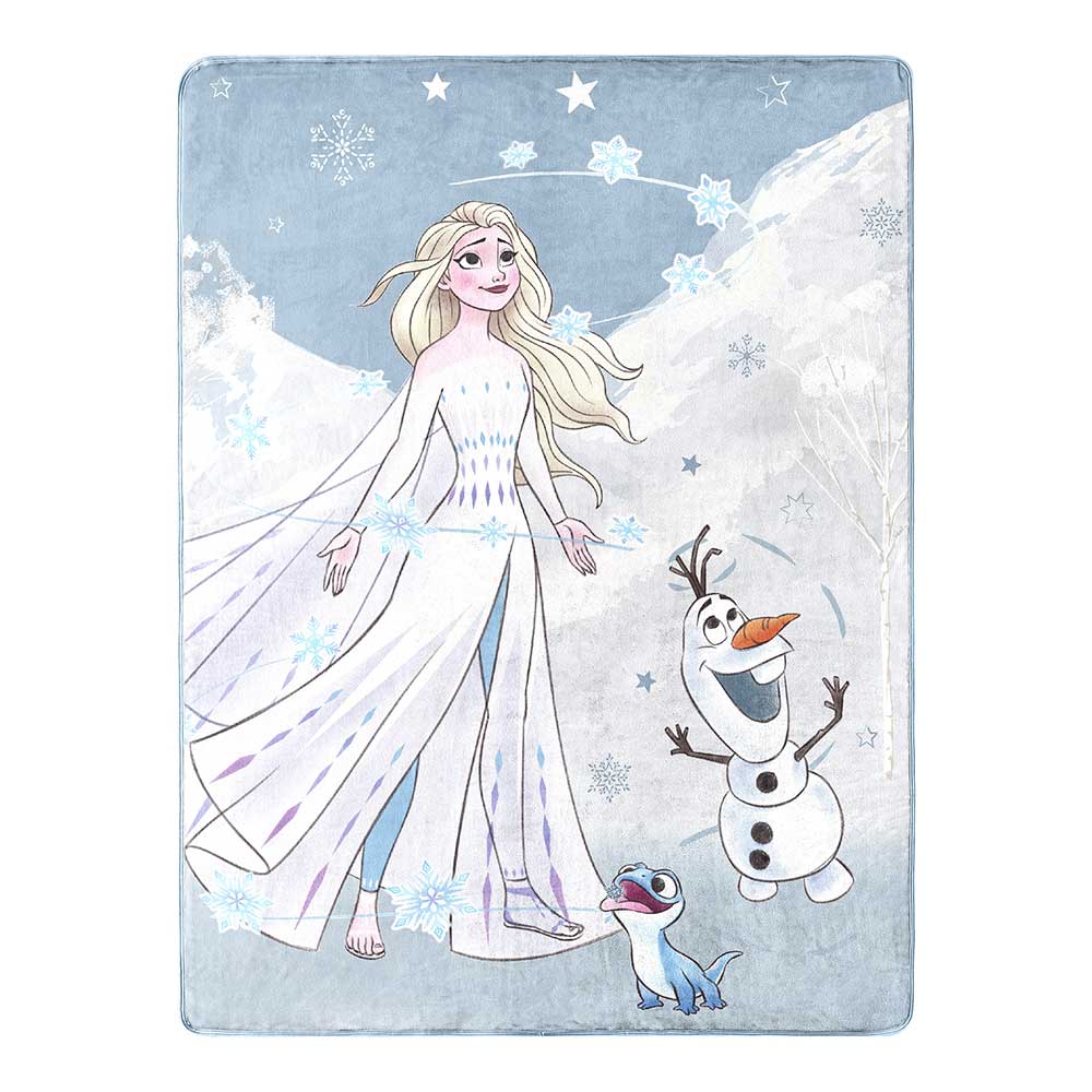 Disney Frozen 2 Snow Play Micro Raschel Throw Blanket 46x60 Inches
