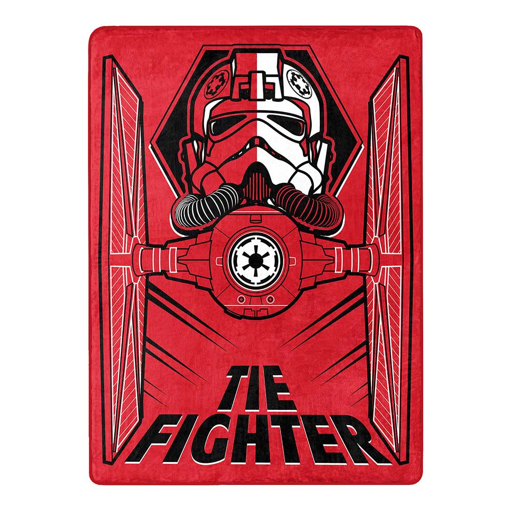 Disney Star Wars Classic Tie Fighter Micro Raschel Throw Blanket 46x60 Inches