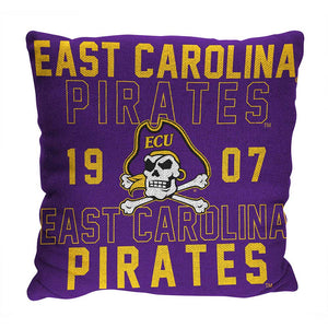 NCAA East Carolina Pirates Stacked Pillow 20x20 Inches