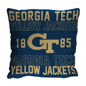 NCAA Georgia Tech Yellow Jackets Stacked Pillow 20x20 Inches