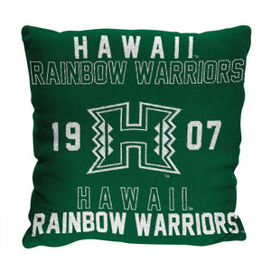 NCAA Hawaii Warriors Stacked Pillow 20x20 Inches