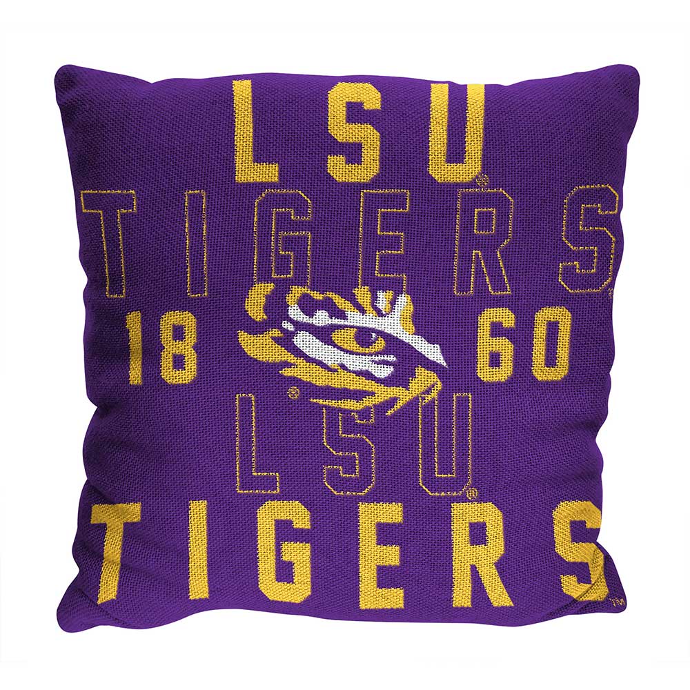 NCAA LSU Tigers Stacked Pillow 20x20 Inches