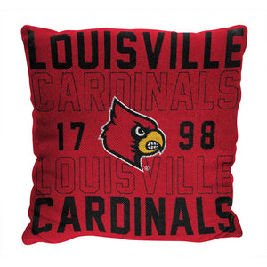 NCAA Louisville Cardinals Stacked Pillow 20x20 Inches