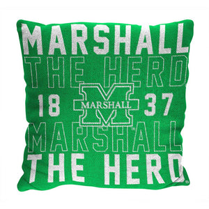 NCAA Marshall Thundering Herd Stacked Pillow 20x20 Inches