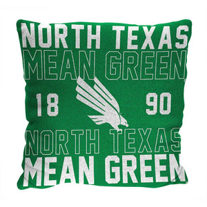 NCAA North Texas Mean Green Stacked Pillow 20x20 Inches