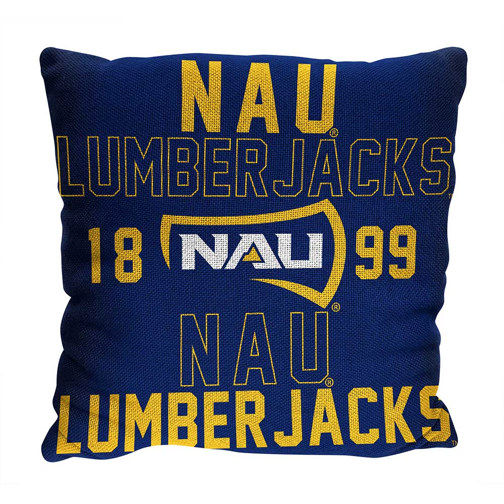 NCAA Northern Arizona Lumberjacks Stacked Pillow 20x20 Inches