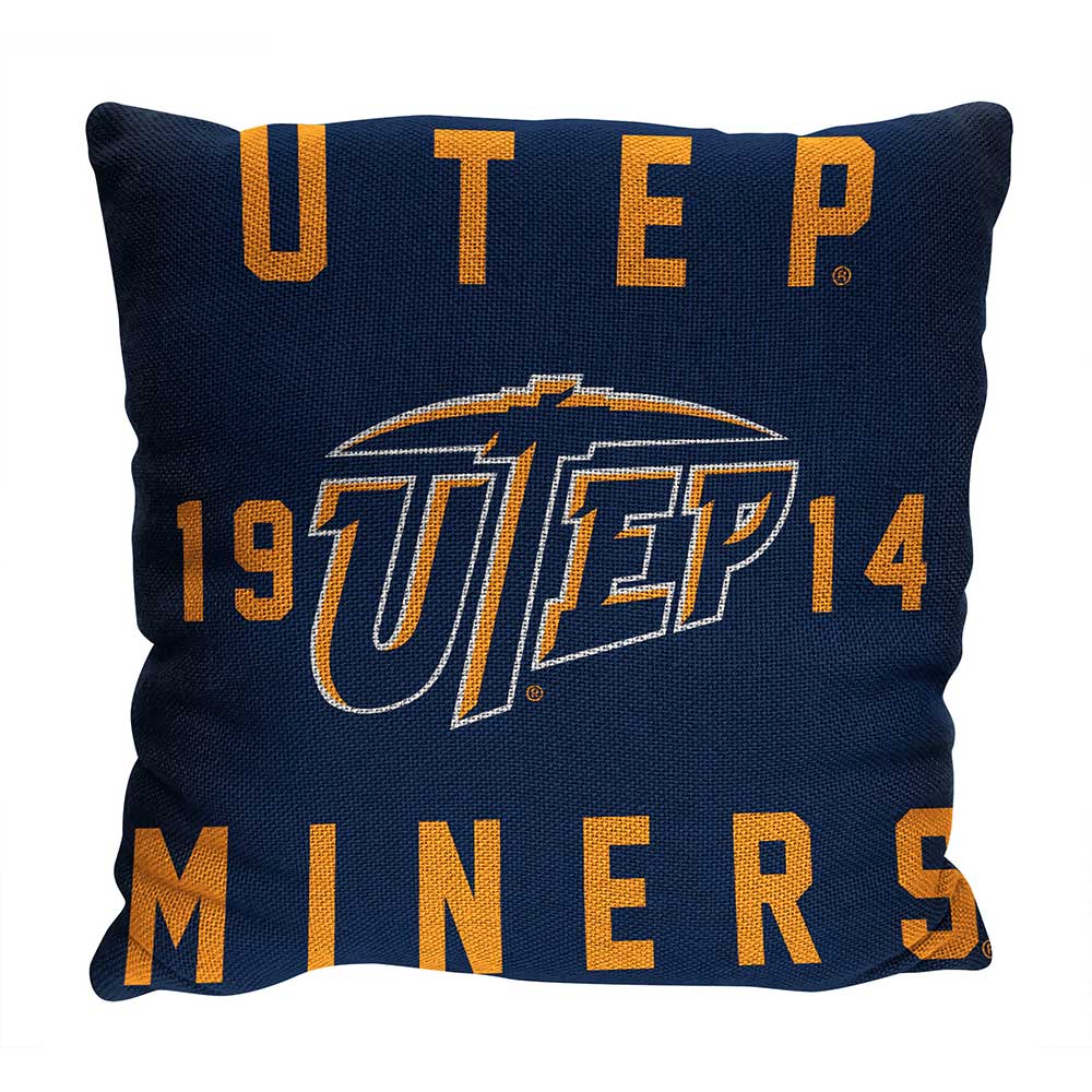 NCAA Texas El Paso Miners Stacked Pillow 20x20 Inches