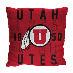 NCAA Utah Utes Stacked Pillow 20x20 Inches