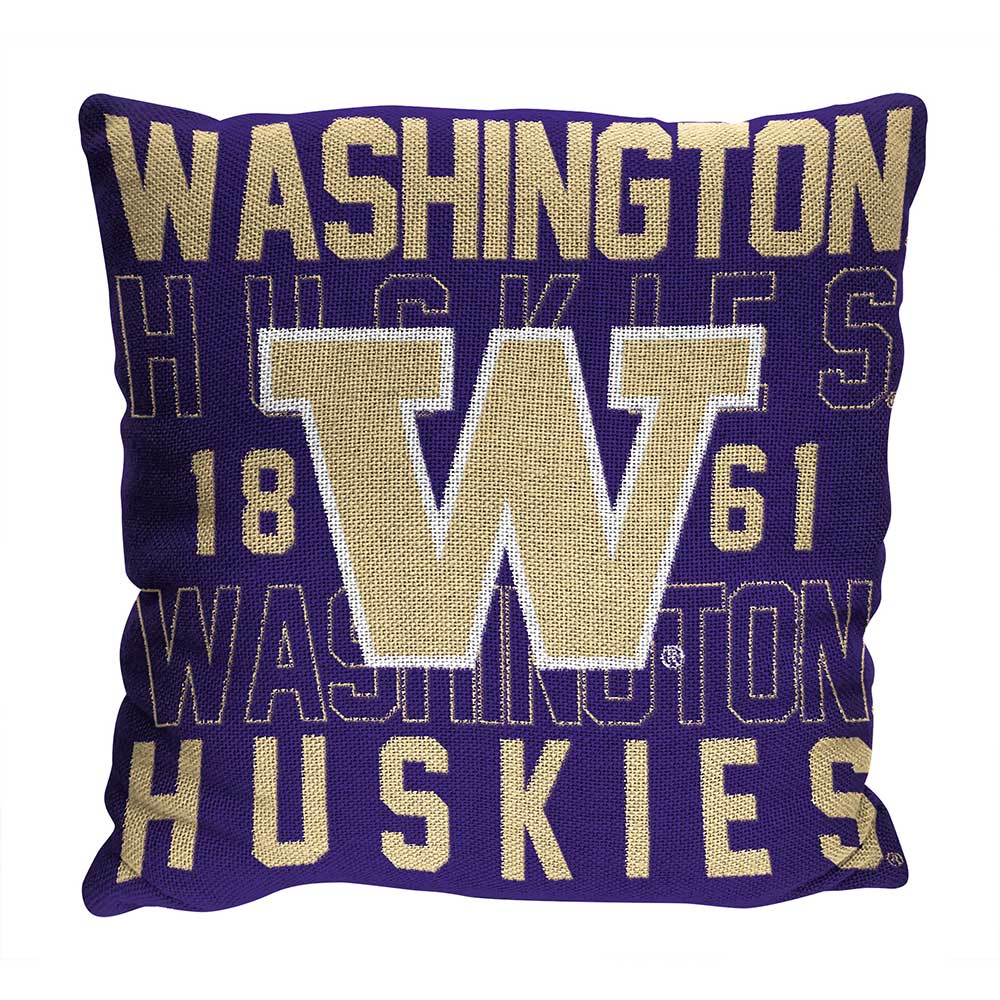 NCAA Washington Huskies Stacked Pillow 20x20 Inches