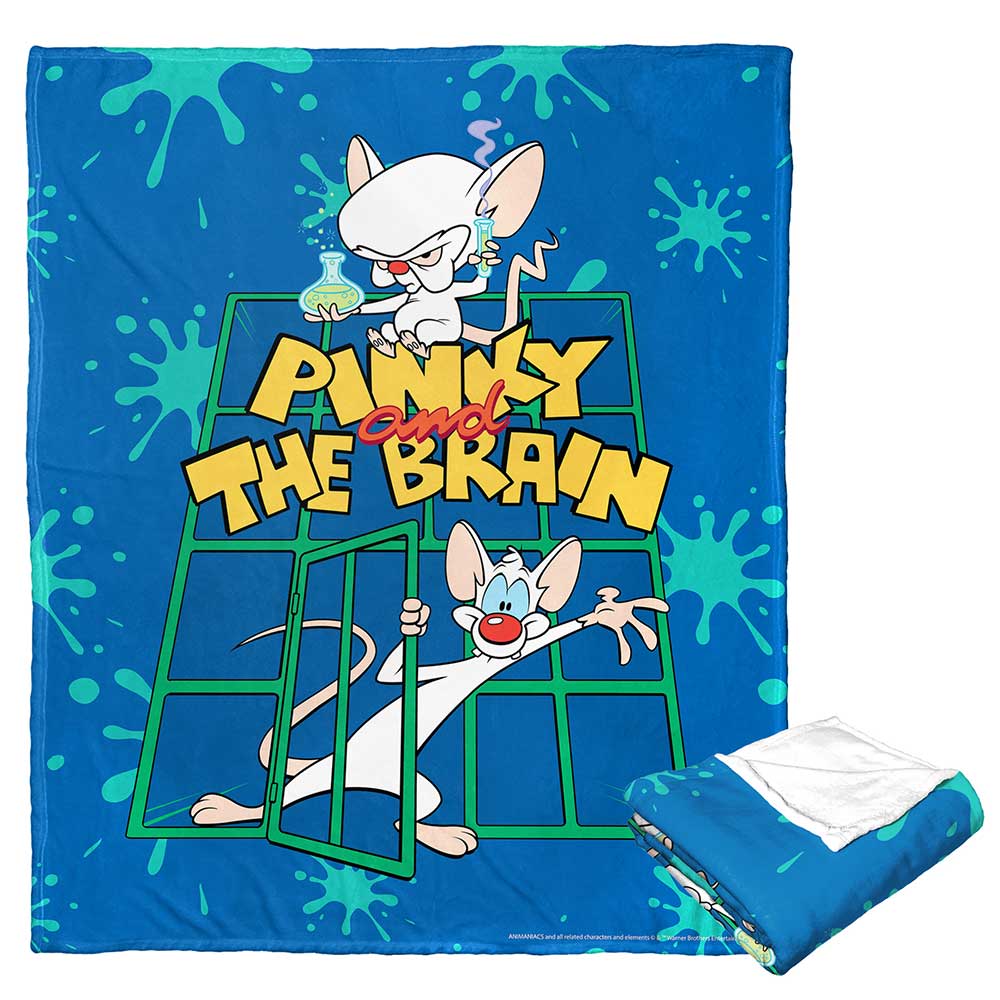 Warner Bros. Animaniacs Pinky And The Brain Silk Touch Throw Blanket 50x60 Inches