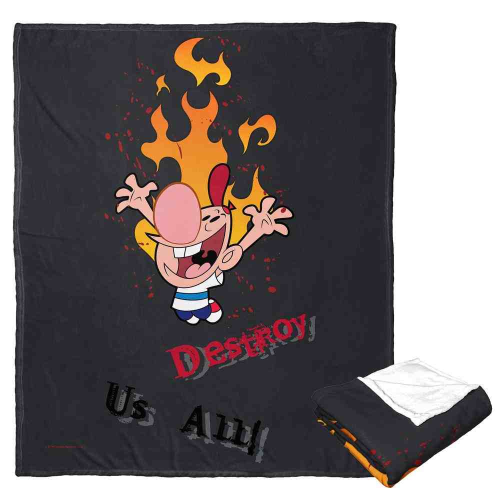 Cartoon Network Billy And Mandy Destroy Us All Silk Touch Throw Blanket 50x60 Inches