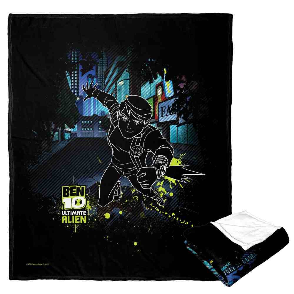 Cartoon Network Ben 10 Ultimate Alien Silk Touch Throw Blanket 50x60 Inches