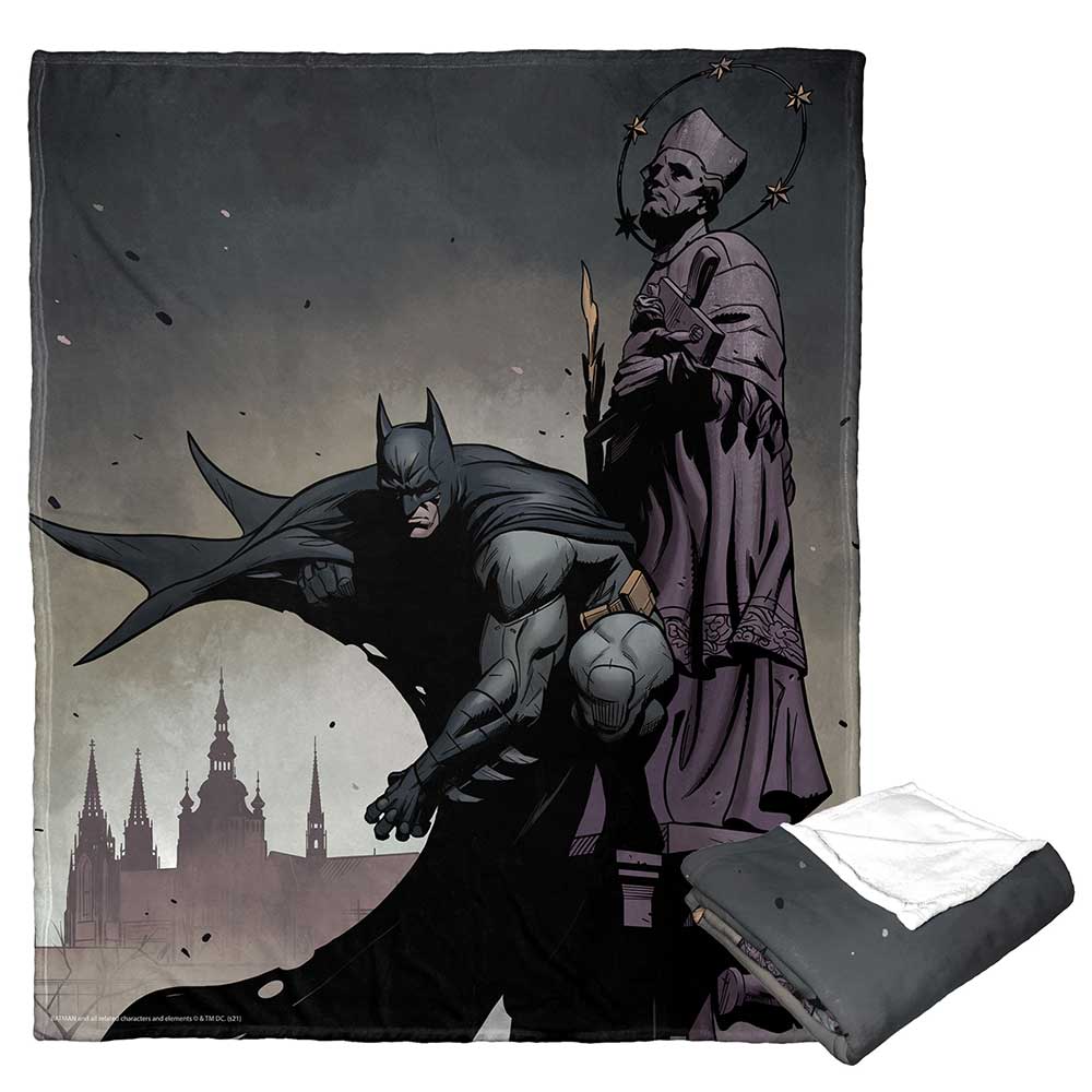 Warner Bros. Batman Gotham Grey Silk Touch Throw Blanket 50 x 60 Inches