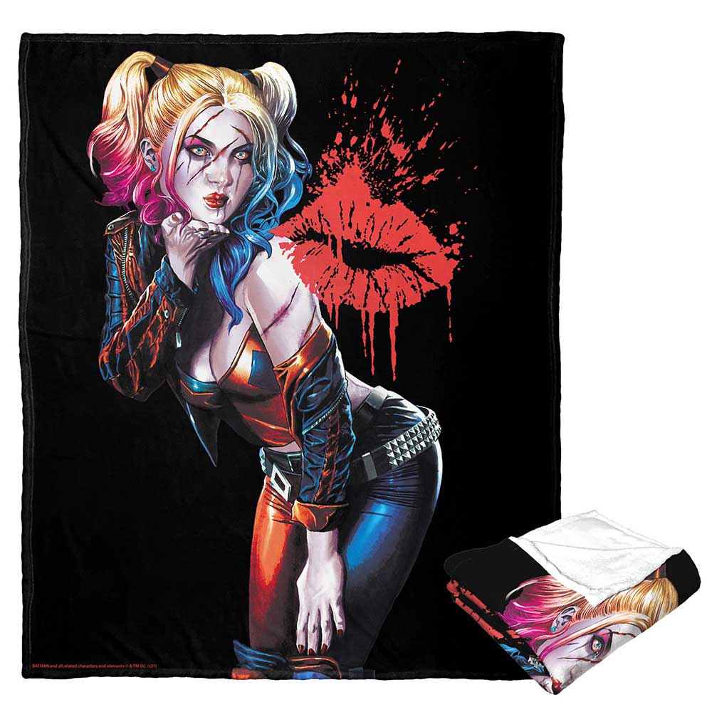 Warner Bros. Batman Harley Cover Silk Touch Throw Blanket 50 x 60 Inches