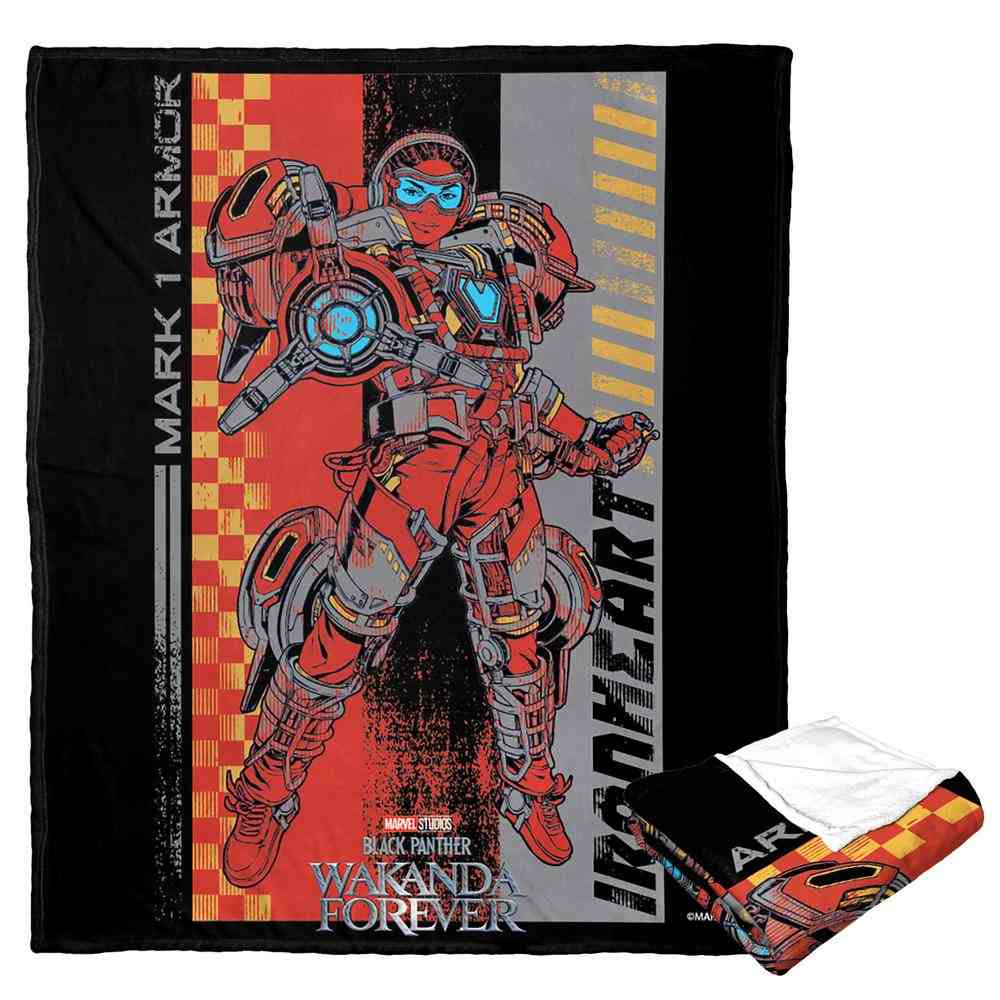 Marvel Black Panther Ironheart Silk Touch Throw Blanket 50x60 Inches