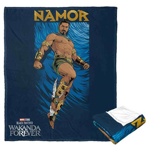 Marvel Black Panther Namor Silk Touch Throw Blanket 50x60 Inches