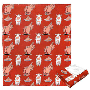 Cartoon Network Cow And Chicken What The Butt Silk Touch Throw Blanket 50x60 Inches