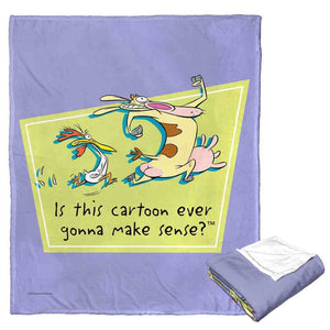 Cartoon Network Cow And Chicken Will This Make Sense Silk Touch Throw Blanket 50x60 Inches