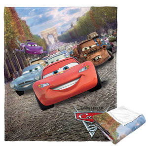 Disney Pixar Cars Ralley Poster Silk Touch Throw Blanket 50x60 Inches