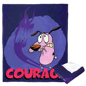 Cartoon Network Courage The Cowardly Dog Face Your Fears Silk Touch Throw Blanket 50x60 Inches