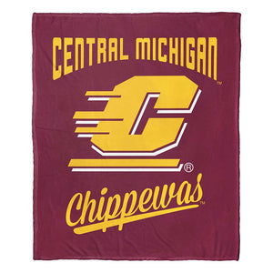 NCAA Central Michigan Chippewas Alumni Silk Touch Throw Blanket 50x60 Inches