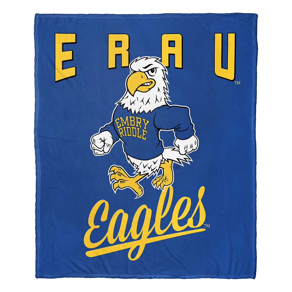 NCAA Embry Riddle Eagles Alumni Silk Touch Throw Blanket 50x60 Inches