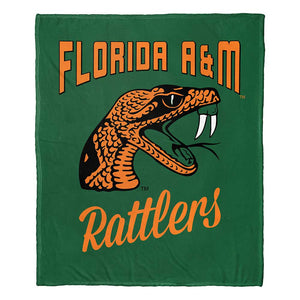 NCAA Florida A&M Rattlers Alumni Silk Touch Throw Blanket 50x60 Inches