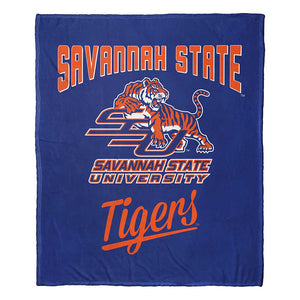 NCAA Savannah State Tigers Alumni Silk Touch Throw Blanket 50x60 Inches