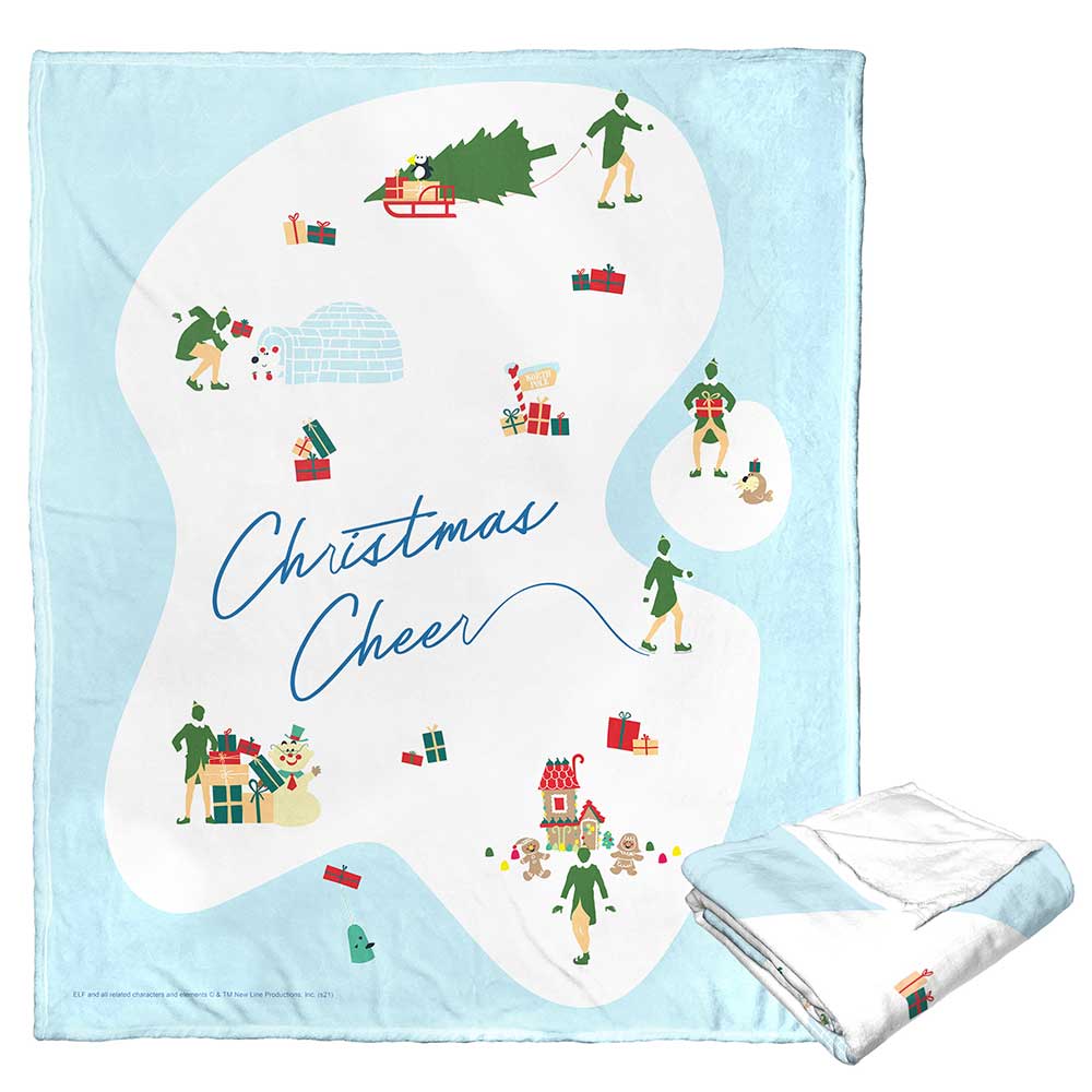 Warner Bros. Elf Christmas Cheer Silk Touch Throw Blanket 50x60 Inches