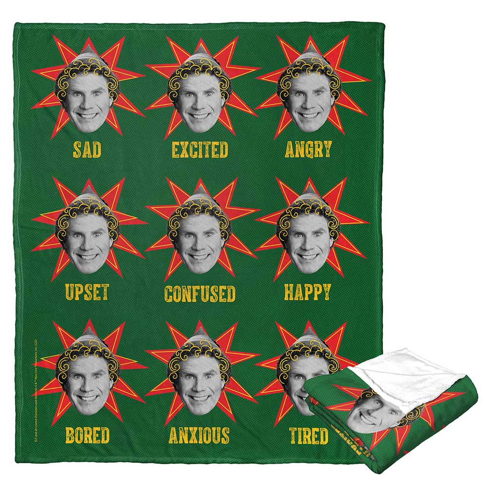 Warner Bros. Elf Expressions Silk Touch Throw Blanket 50x60 Inches