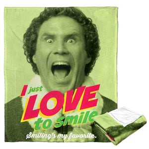 Warner Bros. Elf Love To Smile Silk Touch Throw Blanket 50x60 Inches